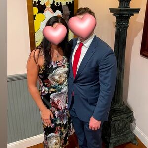 Express Black Floral Maxi Dress